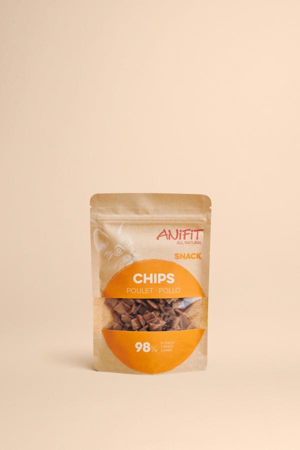 Katzensnack Chips aus Schweizer Pouletfleisch